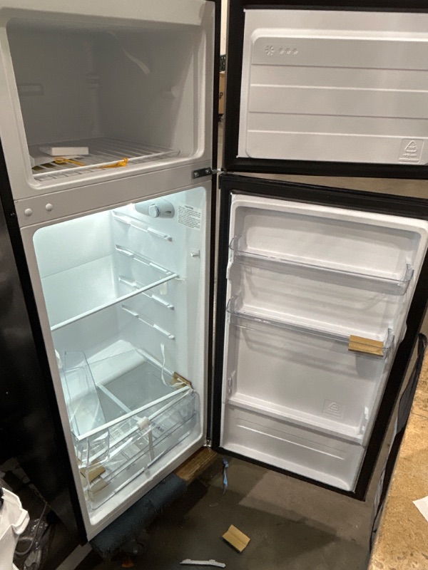 Photo 1 of 7.1 cu. ft. Top Freezer Refrigerator in Stainless Steel Look
