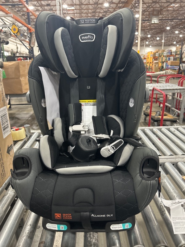 Photo 2 of Evenflo All4One DLX 4-In-1 Convertible Car Seat with SensorSafe Featuring EasyClick Latch System for Quick, Secure Installation and GREENGUARD Gold Certified Seat (Kingsley Black)
