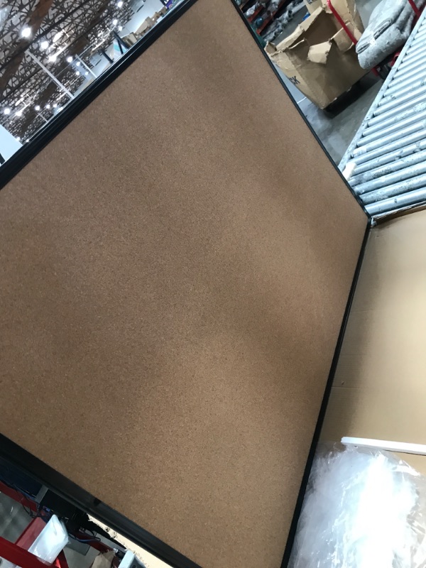 Photo 3 of Board2by Cork Board Bulletin Board 48 x 36, Black Aluminium Framed 4x3 Corkboard, Office Board for Wall Cork, Large Wall Mounted Notice Pin Board with 18 Push Pins for School, Home & Office 36" x 48"