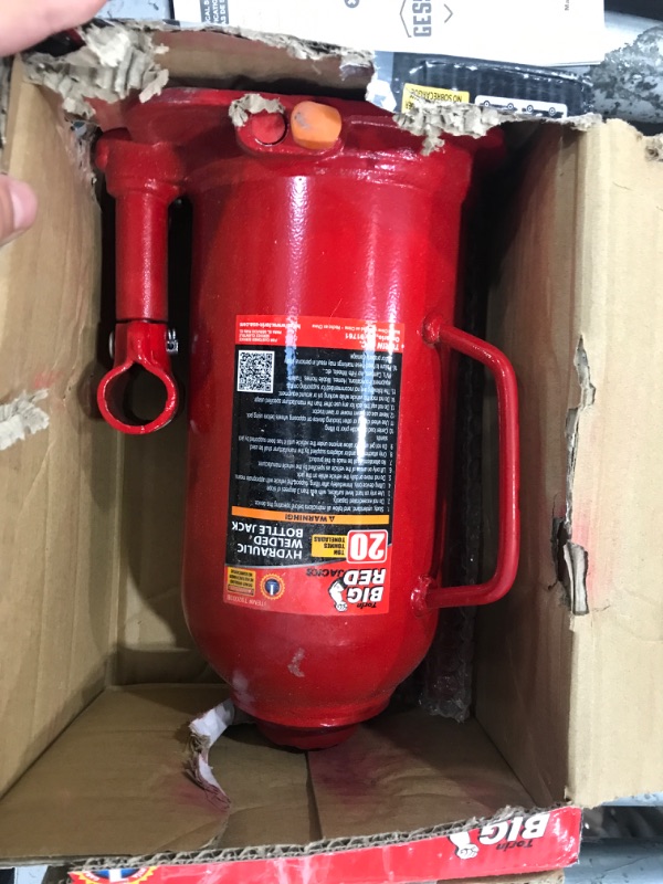 Photo 2 of BIG RED T92007A Torin Hydraulic Stubby Low Profile Welded Bottle Jack, 20 Ton (40,000 lb) Capacity, Red 20 Ton (40,000 LBs) Red