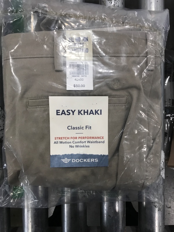 Photo 2 of Dockers Men's Classic Fit Easy Khaki Pants (Regular and Big & Tall) Standard 42W x 32L Timberwolf