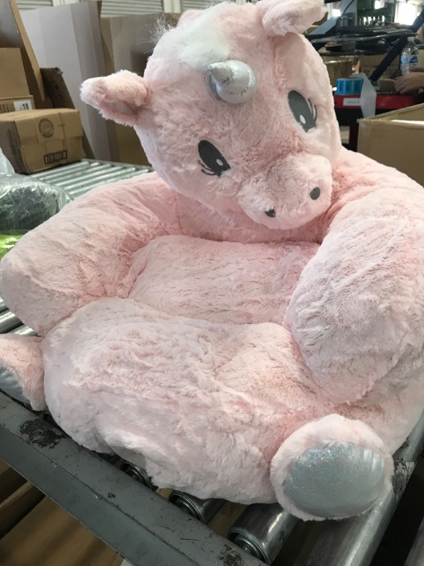 Photo 2 of Children's Plush Pink Unicorn Character Chair