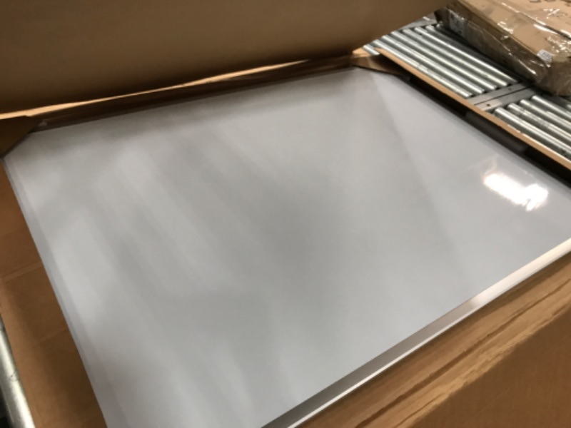 Photo 2 of Quartet Magnetic Dry Erase White Board, 4' x 3 Whiteboard, Nano-Clean Surface Resists Ink Stains, Silver Aluminum Frame (SM534) 4' x 3' Silver