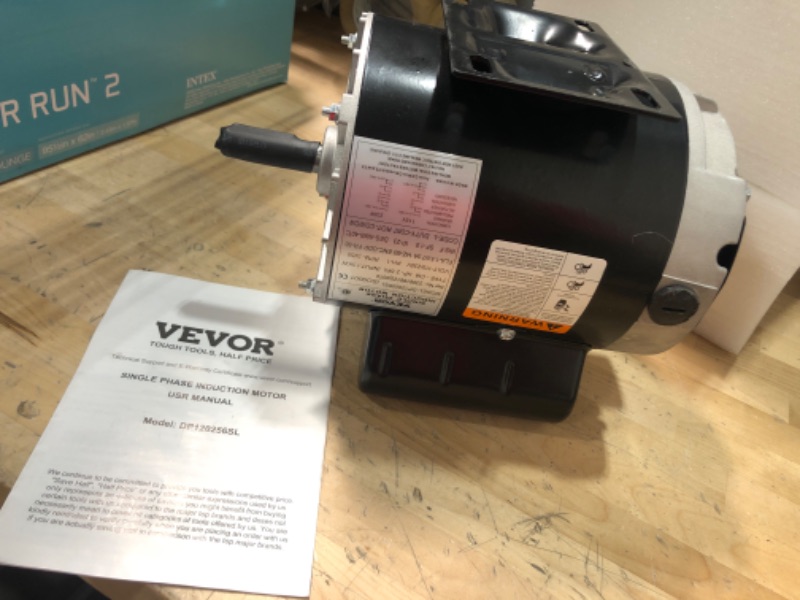 Photo 2 of VEVOR 2HP SPL Air Compressor Electric Motor, 115/230V, 15/7.5Amps, 56 Frame 3450RPM, 5/8" Keyed Shaft, CW/CCW Rotation, 1.88" Shaft Length for Air Compressors 2 HP Single Phase