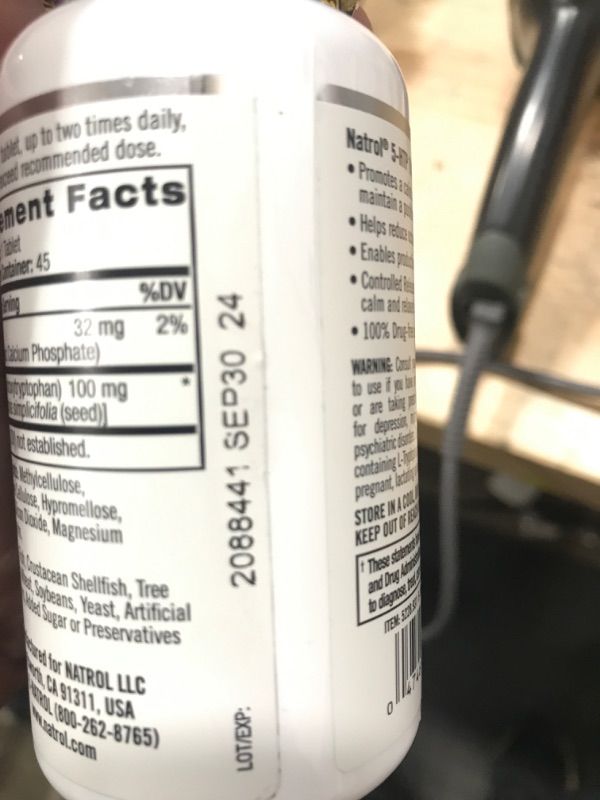 Photo 1 of 5-Htp 100Mg Time Release by Natrol - 45 Tab, 1 Pack
Sep 30,2024 
