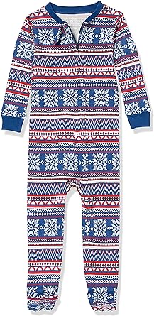 Photo 1 of Amazon Essentials Unisex Toddlers and Babies' Snug-Fit Cotton Footed Sleeper Pajamas, Multipacks - 3T 
