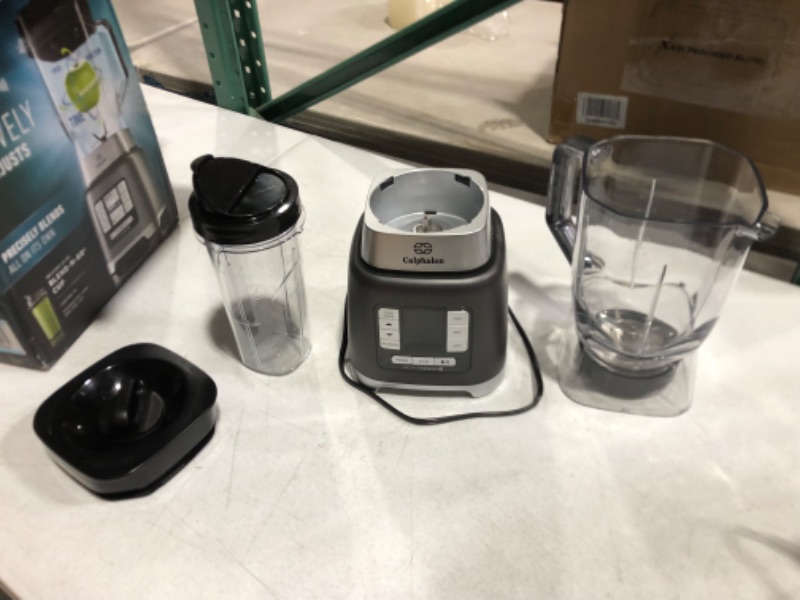 Photo 3 of ***NONFUNCTIONAL - DOES NOT TURN ON - FOR PARTS***
Calphalon Activesense Blender with Blend-N-Go Cup, Dark Stainless Steel