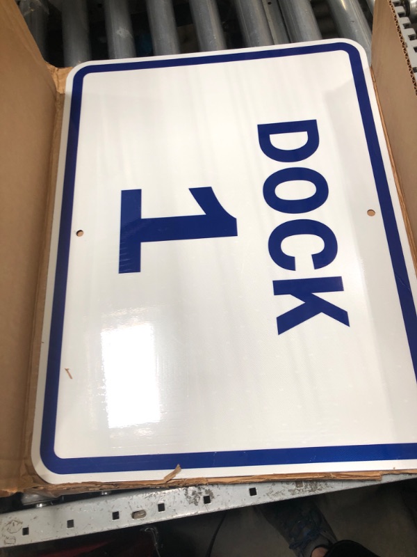 Photo 1 of 'Dock 1' Metal Sign