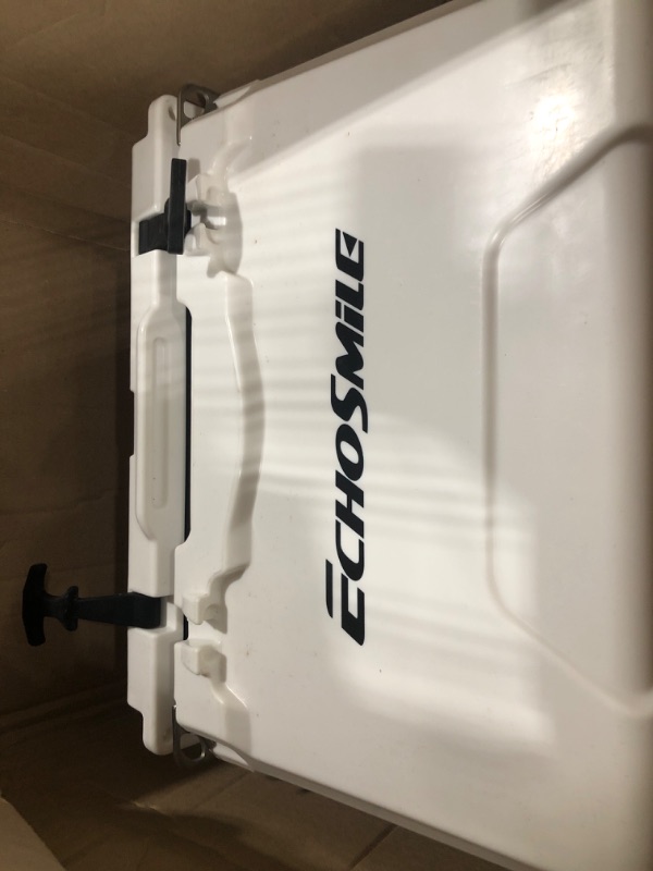 Photo 2 of EchoSmile 25/30/35/40/75 Quart Rotomolded Cooler, 5 Days Protale Ice Cooler, Ice Chest Suit for BBQ, Camping, Pincnic, and Other Outdoor Activities 25QT White