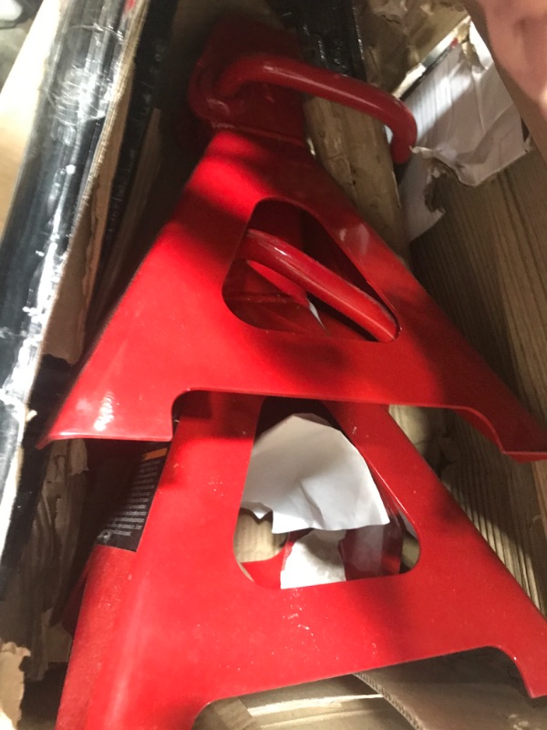 Photo 1 of BIG RED AT46002R Torin Steel Jack Stands: 6 Ton (12,000 lb) Capacity, Red, 1 Pair