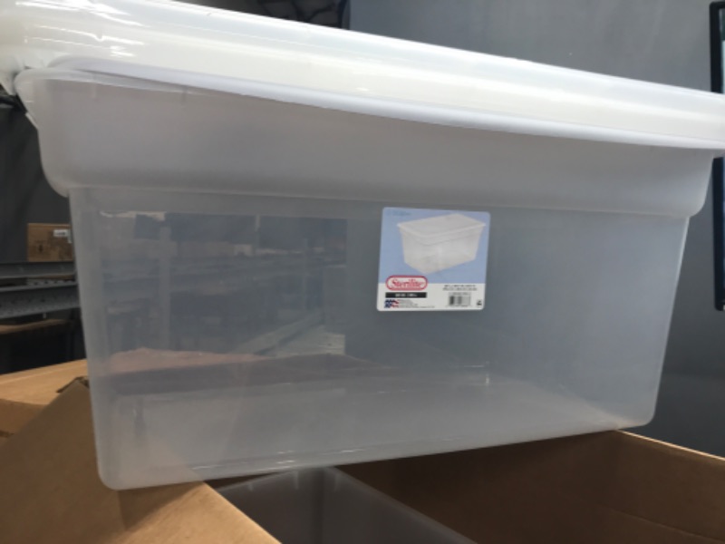 Photo 2 of Sterilite 90 Quart Storage Box- White 