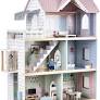 Photo 1 of **PARTS ONLY** Giant bean Wooden Dollhouse 2.6 feet High with Elevator, Doorbell, Light,15 Pieces Furnitures and 3 Dolls, Toy Gift for Girls Ages 3-7+