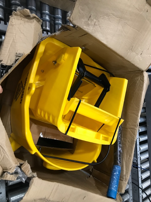 Photo 2 of 26 qt. Yellow Mop Bucket/Wringer Combo
