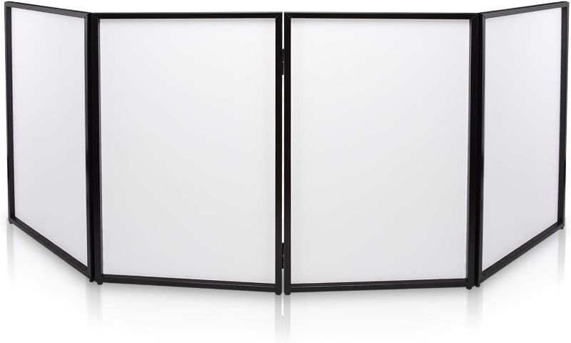 Photo 1 of ***DAMAGED - SEE NOTES***
Pyle DJ Booth Foldable Cover Screen With Stretchable Lycra Spandex Cover - PDJFAC10 (White)
