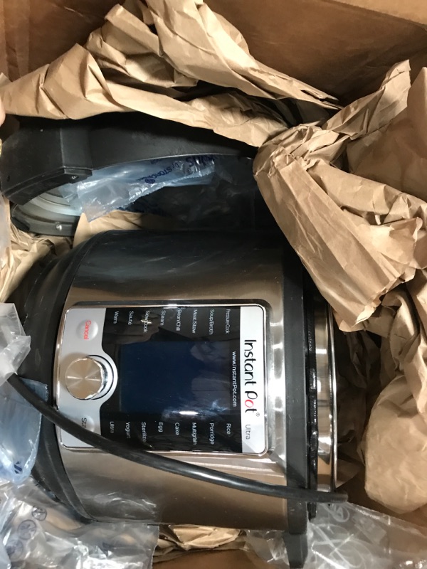 Photo 3 of * item used and damaged * see images *
Instant Pot Ultra, 10-in-1 Pressure Cooker, Slow Cooker, Rice Cooker, Yogurt Maker, 