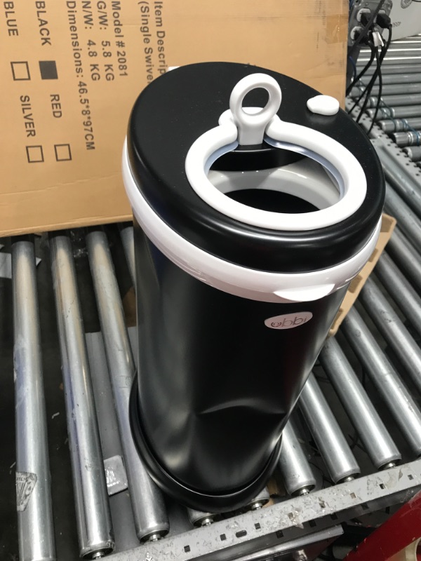 Photo 2 of *READ NOTES* Ubbi Steel Odor Locking, No Special Bag Required Money Saving, Awards-Winning, Modern Design, Registry Must-Have Diaper Pail, Matte Black