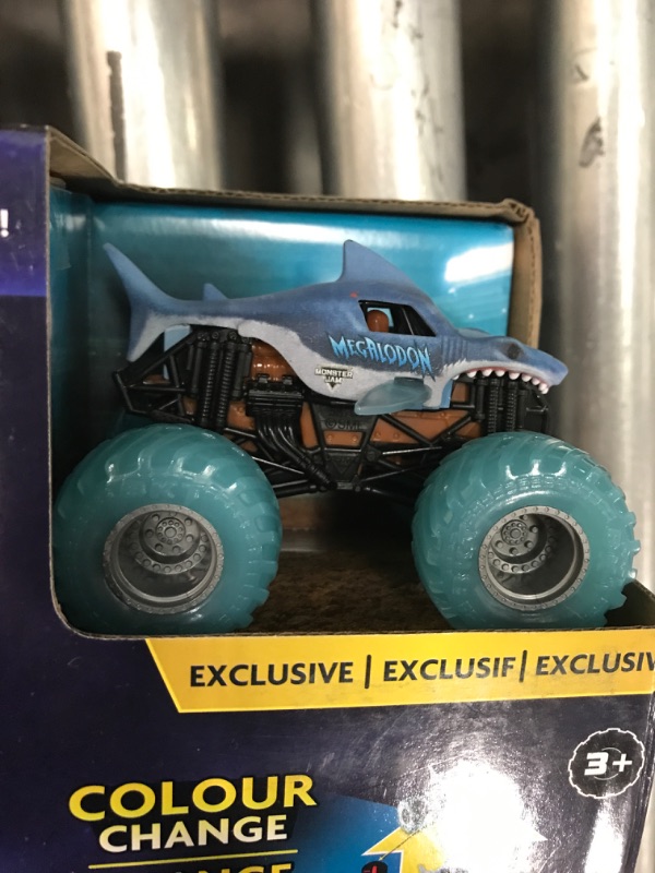 Photo 3 of ***Parts Only***Monster Jam, Megalodon Monster Wash, Includes Color-Changing Megalodon Monster Truck, Interactive Water Play Kids Toys for Aged 3 and Up