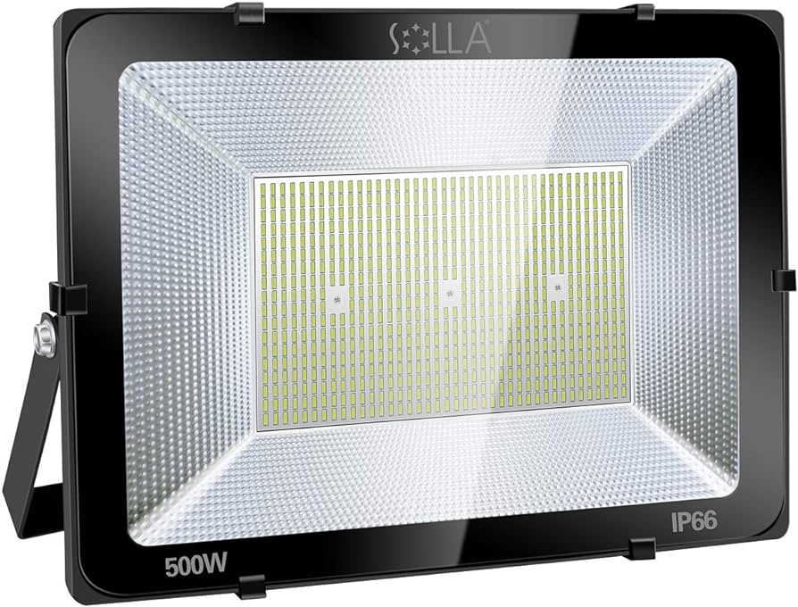 Photo 1 of SOLLA 500W LED Flood Light, IP66 Waterproof, 40000lm, 2750W Equivalent, Super Bright Security Light, 6000K Daylight White, Exterior Lighting Outside Floodlight LED Stadium Light Spotlight Wall Light