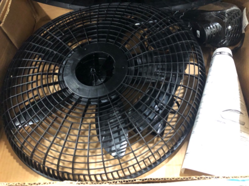 Photo 2 of **INCOMPLETE**Lasko 1843 18? Remote Control Cyclone Pedestal Fan with Built-in Timer, Black Features Oscillating Movement and Adjustable Height Standard Packaging