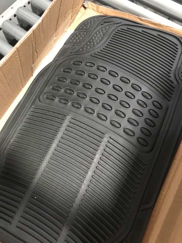 Photo 1 of BDK ProLiner Floor Mats for Cars Trucks SUV, Black 3-Piece Heavy Duty Car Mats with Universal Fit Design, All Weather Car Floor Liners Black 3PC Front & Rear