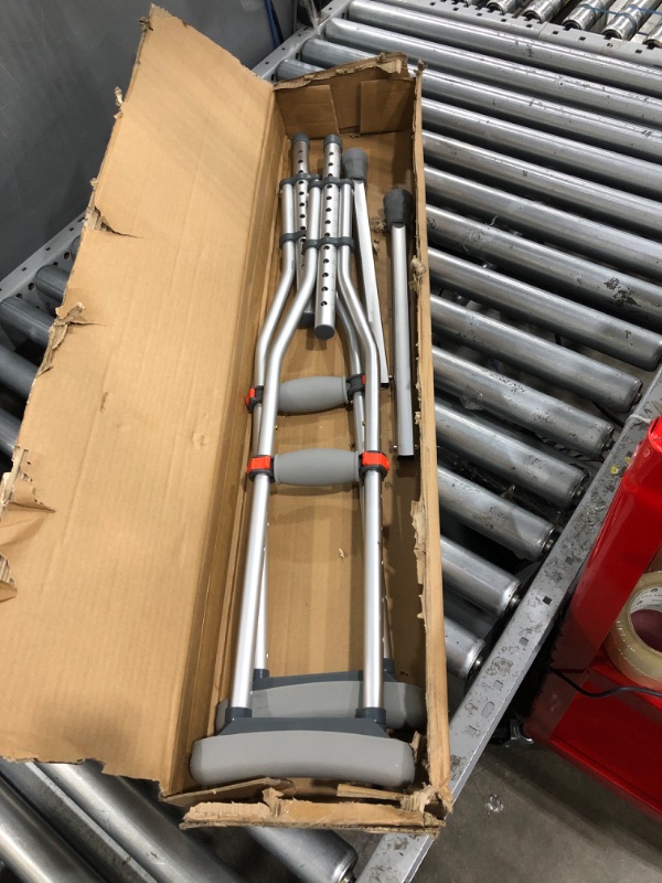 Photo 1 of 1 Pair Universal Crutches for Adults and Teenager, Adjustable Height for 4'7" to 6'7", 300 LBS Capacity Aluminum Lightweight Crutches with Underarm Pads Unfoldable