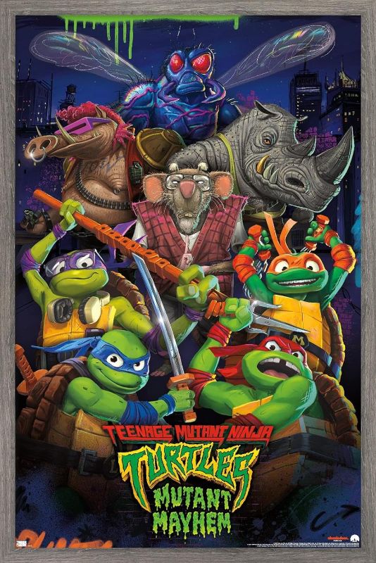 Photo 1 of 
Trends International Teenage Mutant Ninja Turtles: Mutant Mayhem - Group Wall Poster, 14.72" x 22.37", Barnwood Framed Version
Color:Barnwood Framed Version
Size:14.72" x 22.37"