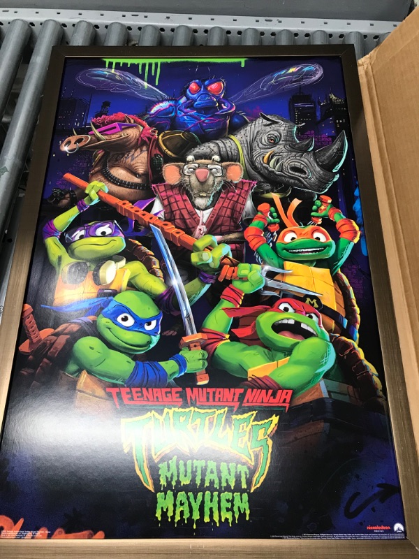 Photo 2 of 
Trends International Teenage Mutant Ninja Turtles: Mutant Mayhem - Group Wall Poster, 14.72" x 22.37", Barnwood Framed Version
Color:Barnwood Framed Version
Size:14.72" x 22.37"