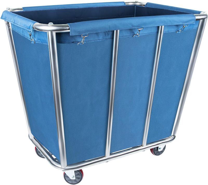 Photo 1 of 
Photo for Reference Only***Commercial Laundry Cart with 4 in Wheels Heavy Duty Large Laundry Basket Trucks 10 Bushel (350L) Large Industrial Rolling Laundry Cart Hamper with Removable...