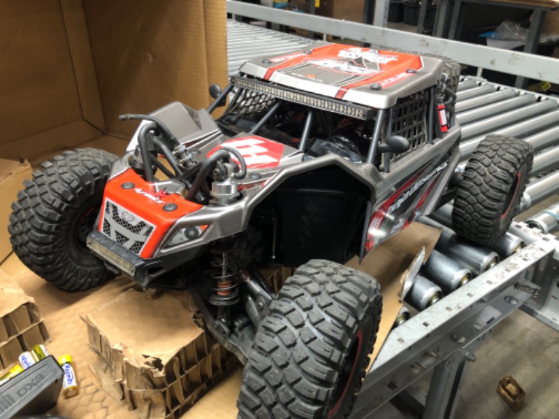Photo 2 of **NO BATTERY IN UNIT** Losi RC Truck 1/6 Super Rock Rey V2 4 Wheel Drive Brushless Rock Racer RTR Battery and Charger Not Included Gray LOS05016V2T2