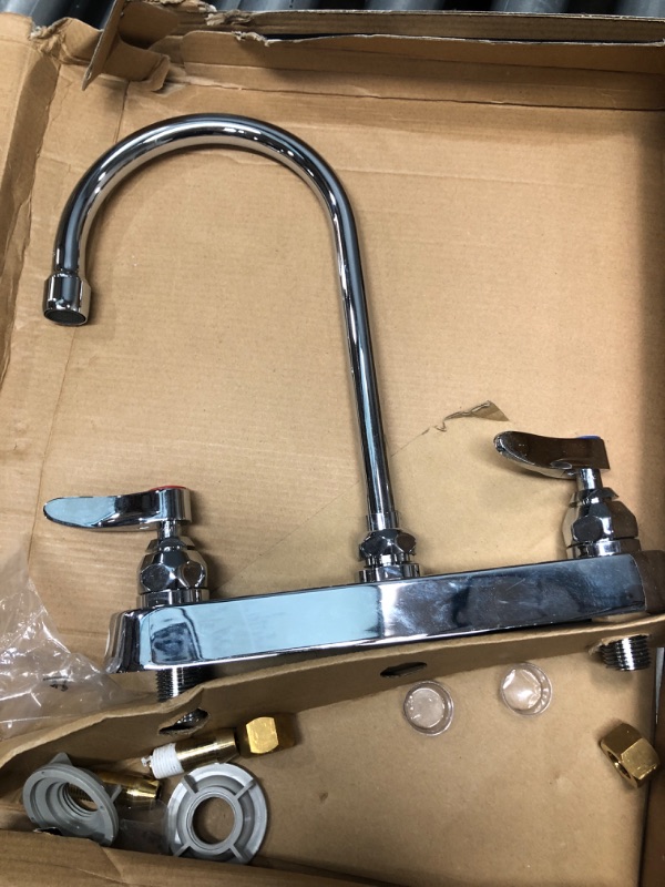 Photo 1 of *MISSING HARDWARE* Delta Foundations 2-Handle Standard Kitchen Faucet in Chrome