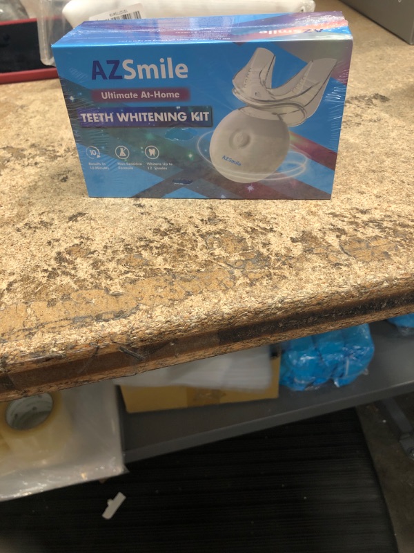 Photo 1 of AZ Smile Teeth Whitening Kit Fast 10 Minutes Tooth Whitening, Professional Ultimate whitening Kits with Non-Sensitive Teeth Whitening Gel and Dental Tray & Teeth Whitener Shade Guide for Stain Removal