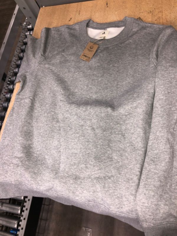 Photo 2 of Amazon Aware Men's Crewneck Fleece Sweatshirt Large Grey Heather