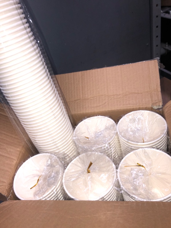 Photo 2 of [300 Count - 12 oz.] White Paper Hot Coffee Cups