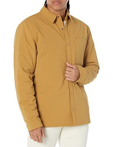 Photo 2 of Amazon Essentials Men's Regular-Fit Nylon Insulated Shirt Jacket (Available in Tall) (Previously Amazon Aware), Camel, X-Large
