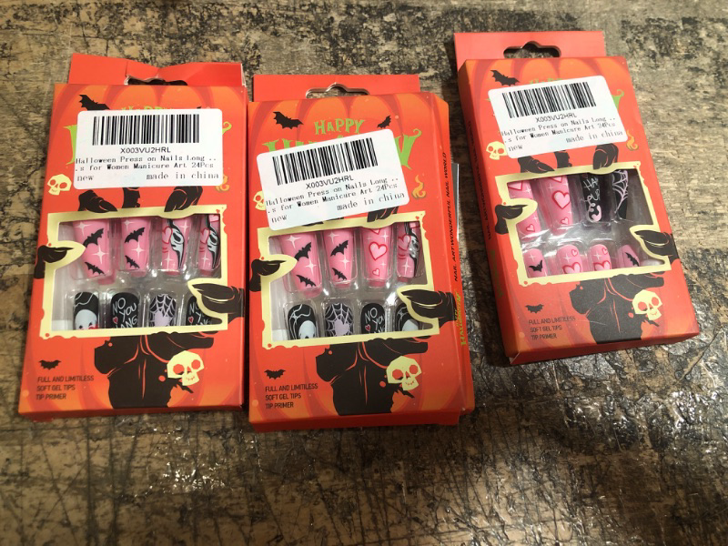 Photo 1 of 3 ITEMS, HALLOWEEN FAKE NAILS BUNDLE