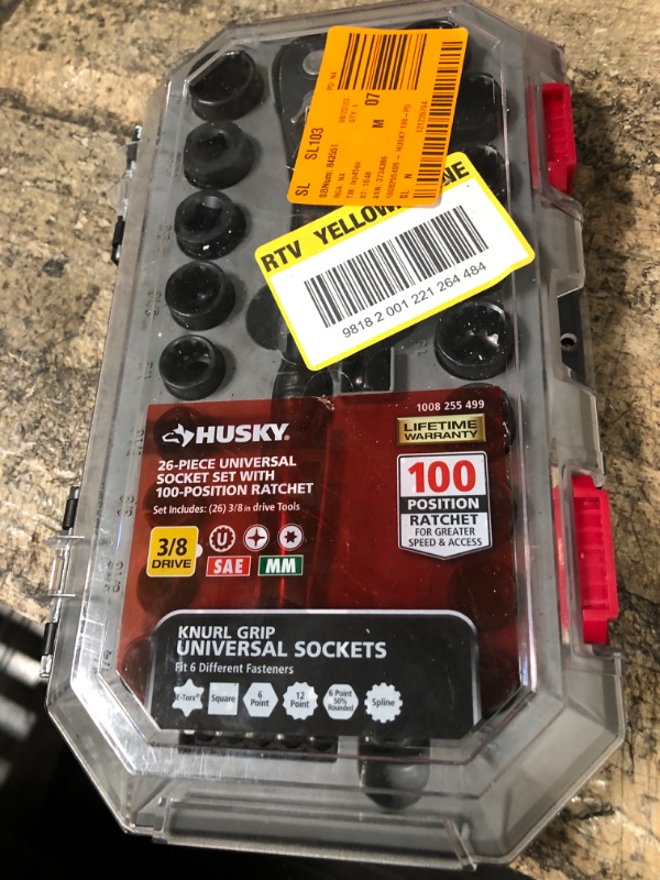 Photo 1 of 100-Position 3/8 in. Drive Universal Socket Wrench Set (26-Piece)