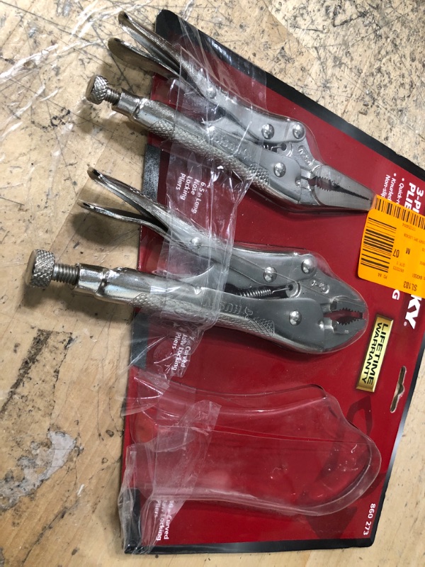 Photo 2 of *MISSING ONE** Husky Locking Pliers Set (3-Piece)