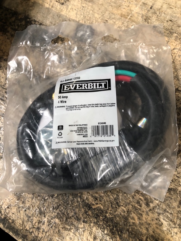 Photo 2 of Everbilt 4 ft. 6/8 4-Wire Electric Range Plug