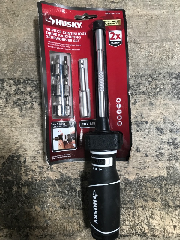 Photo 1 of 18- piece continuous drive ratcheting screwdriver set