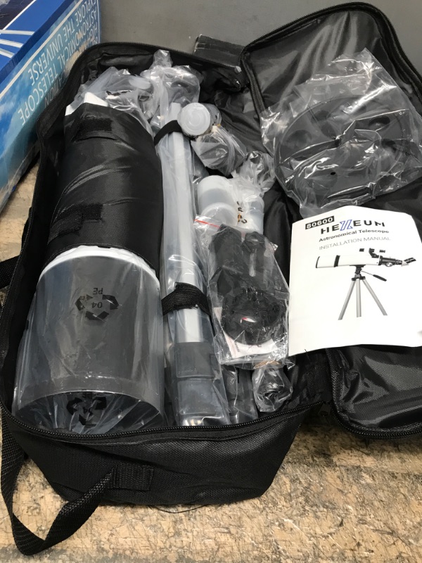 Photo 1 of Telescope for Adults & Beginner Astronomers - 80mm Aperture 600mm Fully Multi-Coated High Transmission Coatings with AZ Mount Tripod Phone Adapter, Carrying Bag, Wireless Control. Black