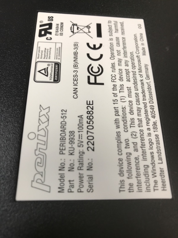 Photo 3 of Perixx Periboard-512 Ergonomic Split Keyboard - Natural Ergonomic Design - Black - Bulky Size 19.09"x9.29"x1.73", US English Layout Wired Black Keyboard