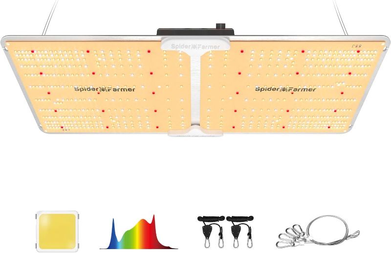 Photo 1 of 2023 Newest Spider Farmer SF2000 LED Grow Light with Samsung LM301B Diodes Deeper Penetration & Dimmable Full Spectrum Lights for Indoor Plants Veg Bloom Growing Lamps for 2x4/3x4 Grow Tent 2.7 umol/J