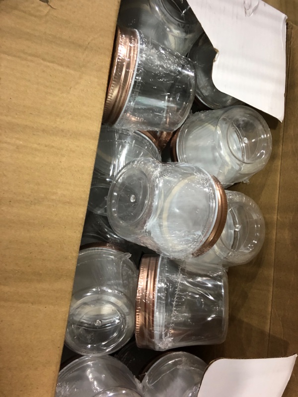 Photo 2 of  4 Ounce Clear Plastic Jars with Black - Refillable Round Clear Containers Clear Jars Storage Containers for Kitchen & Household Storage - BPA Free 