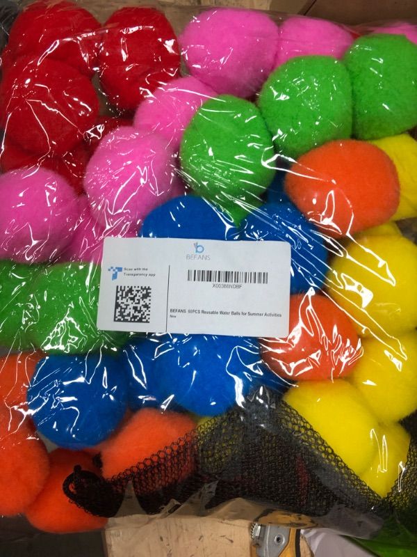 Photo 2 of 60 Pcs Reusable Water Balls, Reusable Water Balloons for Outdoor Toys and Games, Water Toys for Kids and Adults Boys and Girls - Summer Toys Ball for Pool and Backyard Fun Multicolor 60