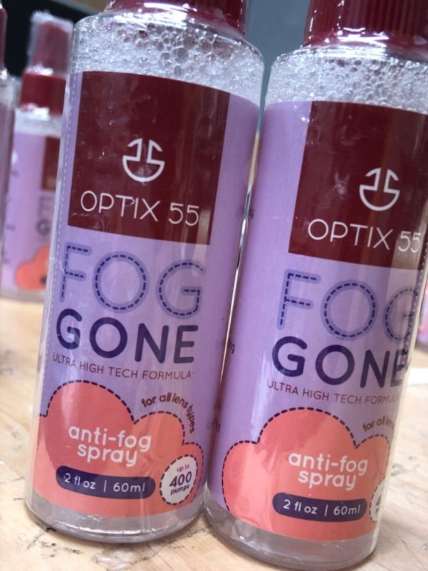 Photo 2 of 2 Optix 55 New Anti Fog Spray for Glasses - Safe for Anti Reflective Lenses & All Lenses | Defogger for Eye Glasses, Mirrors, Swim Goggles 2oz