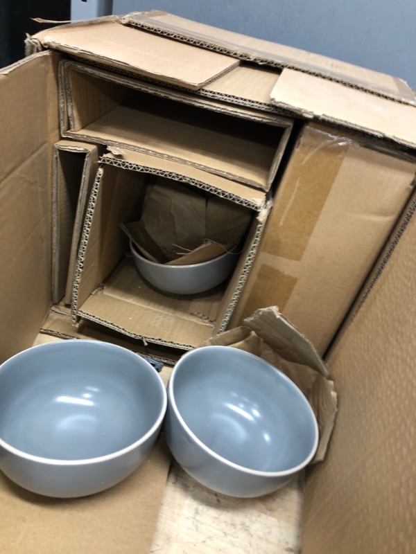 Photo 2 of **INCOMPLETE SET**
Home Rockaway 12-Piece Dinnerware Set Service for 4, Grey Matte -
