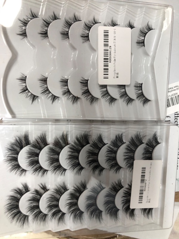 Photo 2 of 2 False Eyelashes Natural Spikes Half Lashes Clusters Extension Look Fake Eyelashes Wispy Short Outer Corner Lashes Individual Wispies 7 Pairs Pack Trio|10MM