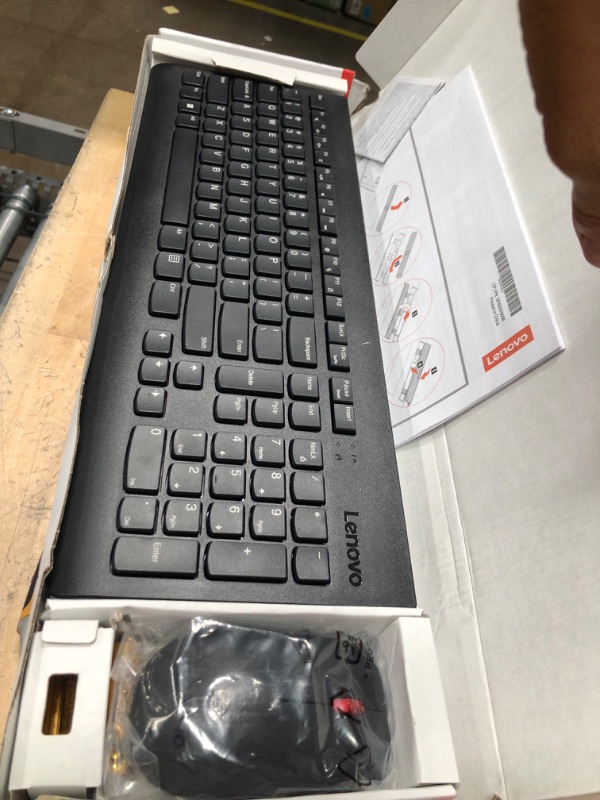 Photo 2 of Lenovo 510 Wireless Keyboard & Mouse Combo, 2.4 GHz Nano USB Receiver, Full Size, Island Key Design, Left or Right Hand, 1200 DPI Optical Mouse, GX30N81775, Black