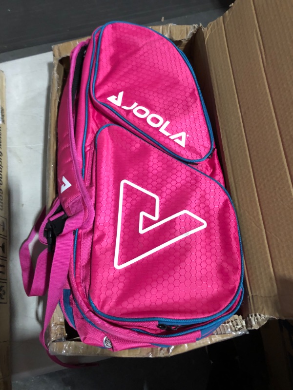 Photo 2 of **USED** **EXCELLENT CONDITION** 
JOOLA Tour Elite Pro Pickleball Bag – Pink/Blue