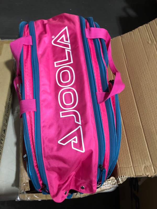 Photo 5 of **USED** **EXCELLENT CONDITION** 
JOOLA Tour Elite Pro Pickleball Bag – Pink/Blue